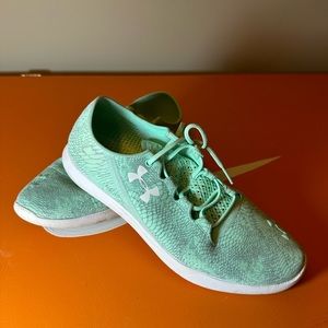 Under Armour Speedform Blue Athletic Running Shoes Womens 10 Aqua Trainer